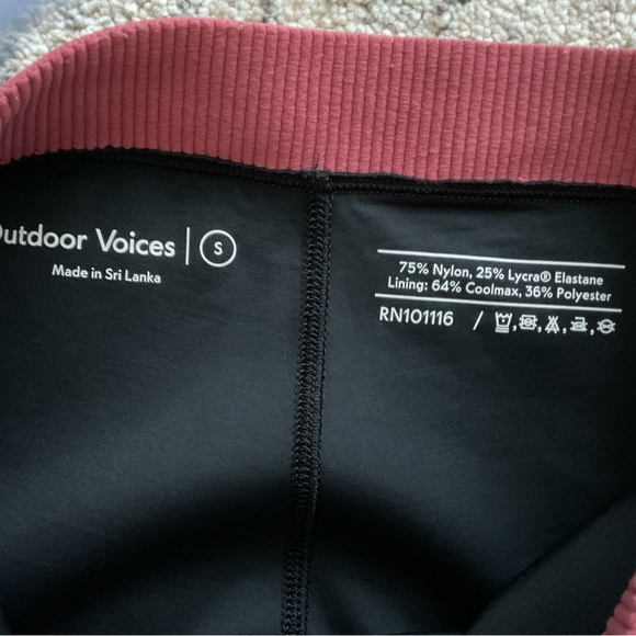 Outdoor Voices Legging Women's Black Seamless High Rise 7/8 Size Small - Picture 4 of 4